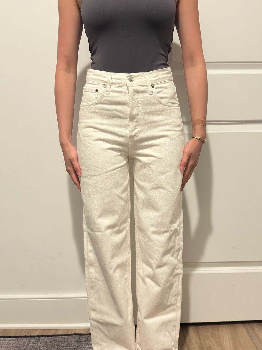 AGOLDE Cream/Ivory Jeans